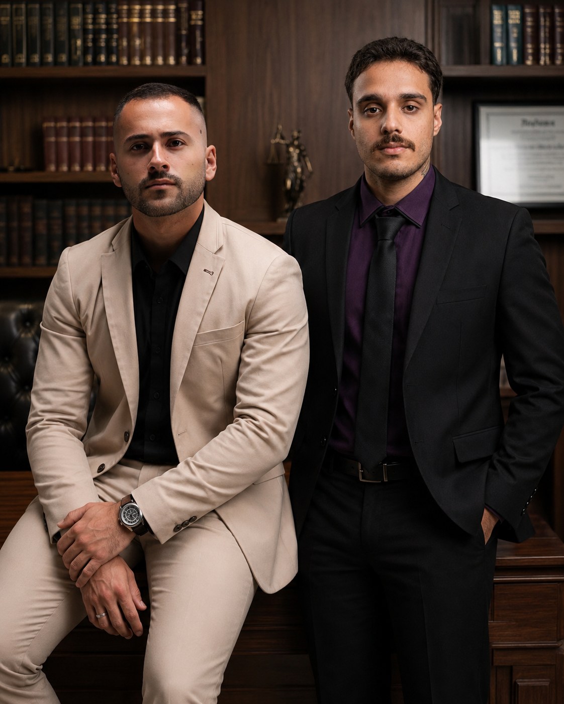 Dr. João Rodrigues e Dr. Leandro Gaic no escritório Rodrigues e Gaic